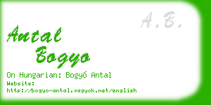 antal bogyo business card
